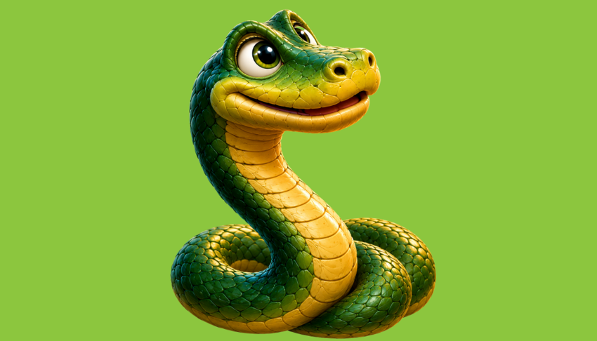 Saffy the green snake